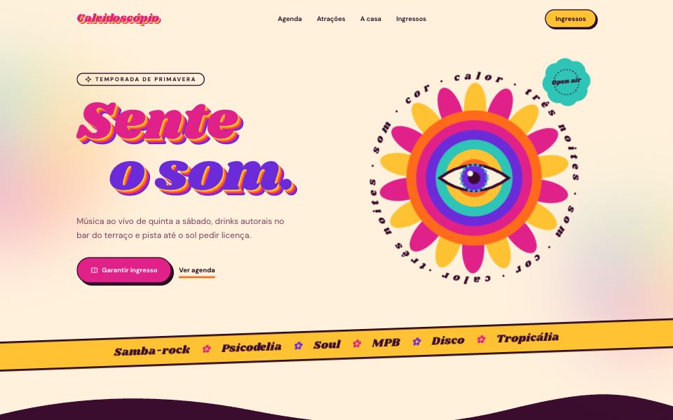 Capa do design Delírio